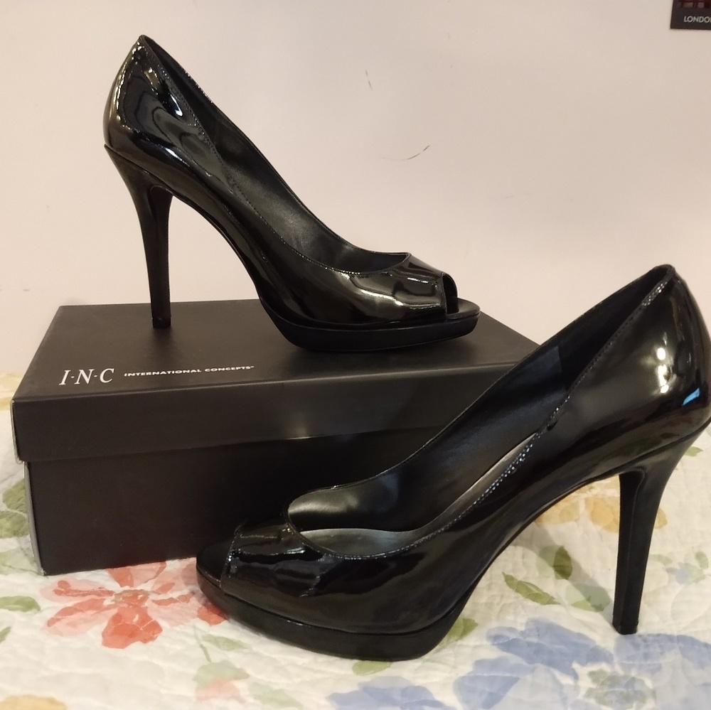 INC International Concepts Black Stilettos